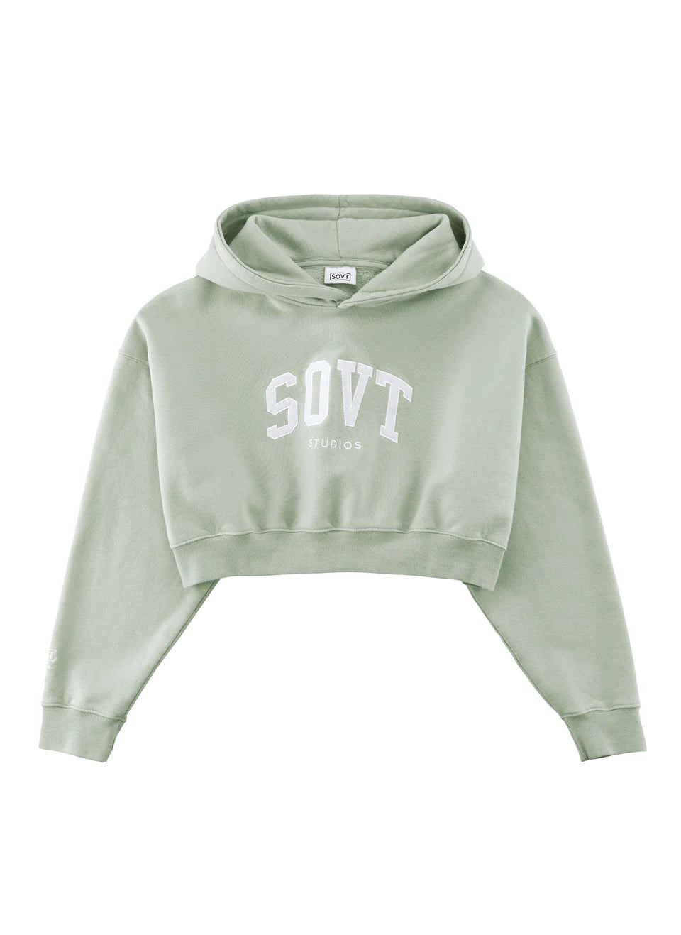 Mary Braun cropped Hoodie - desert sage