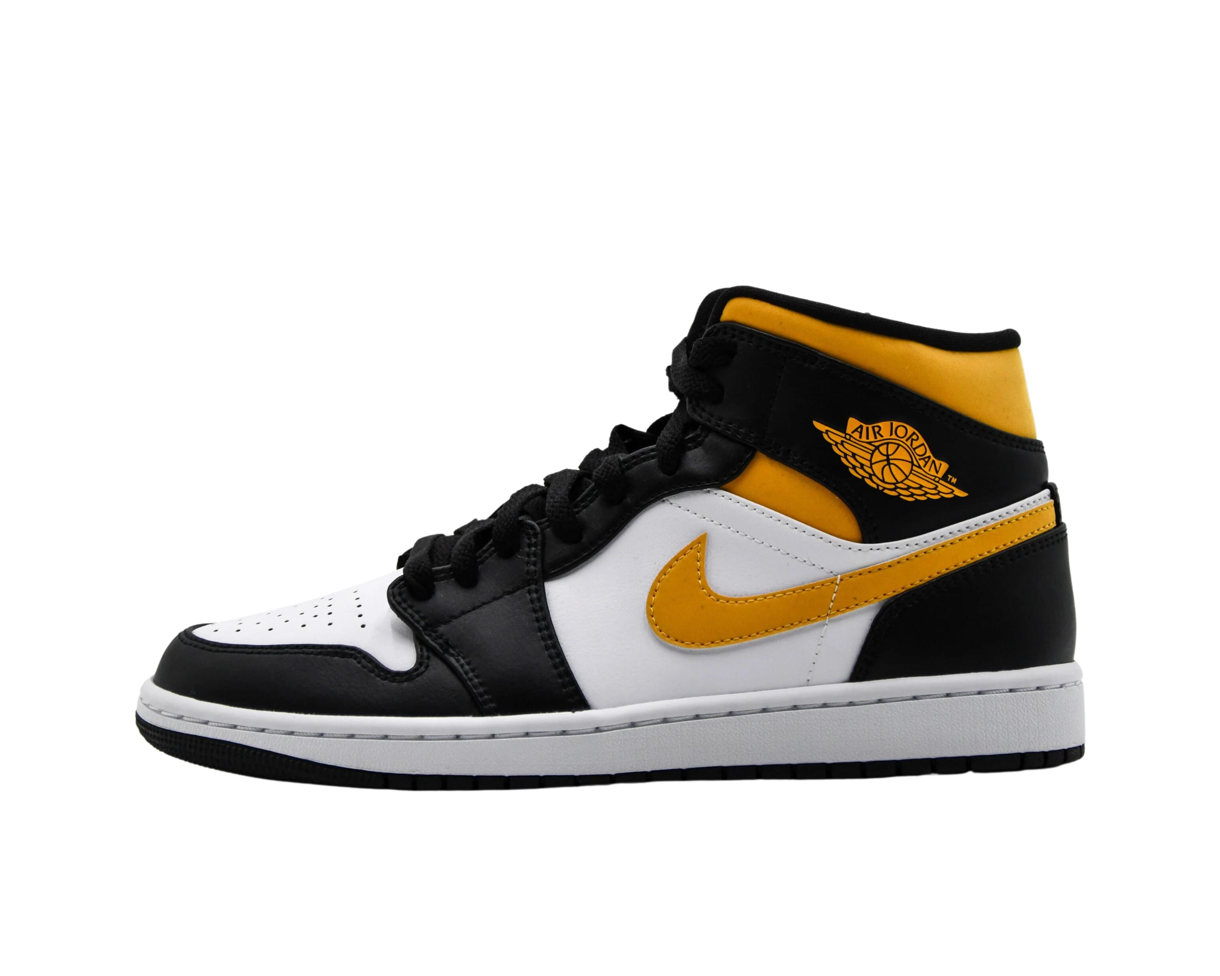 Air Jordan 1 Mid White Pollen Black