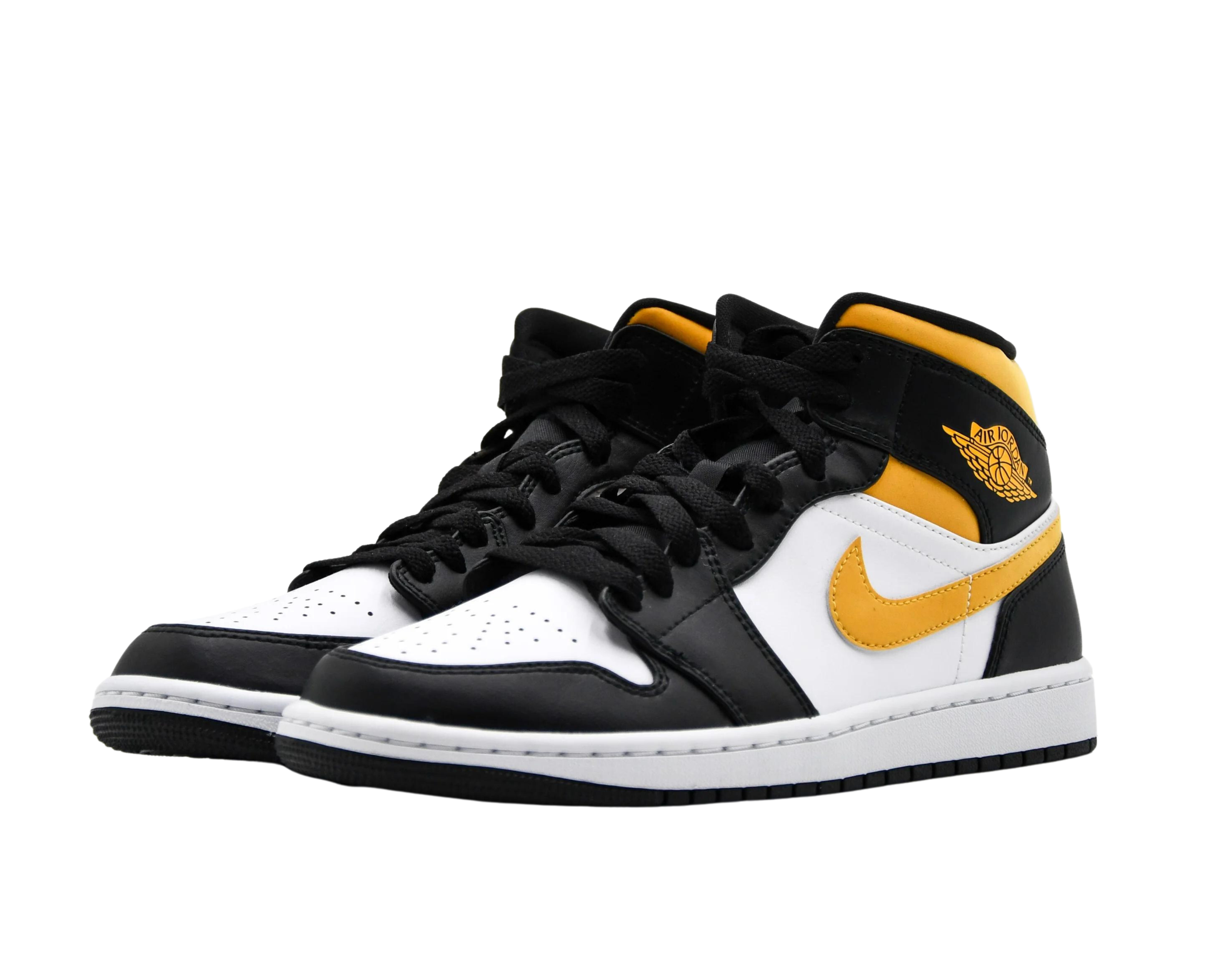 Air Jordan 1 Mid White Pollen Black