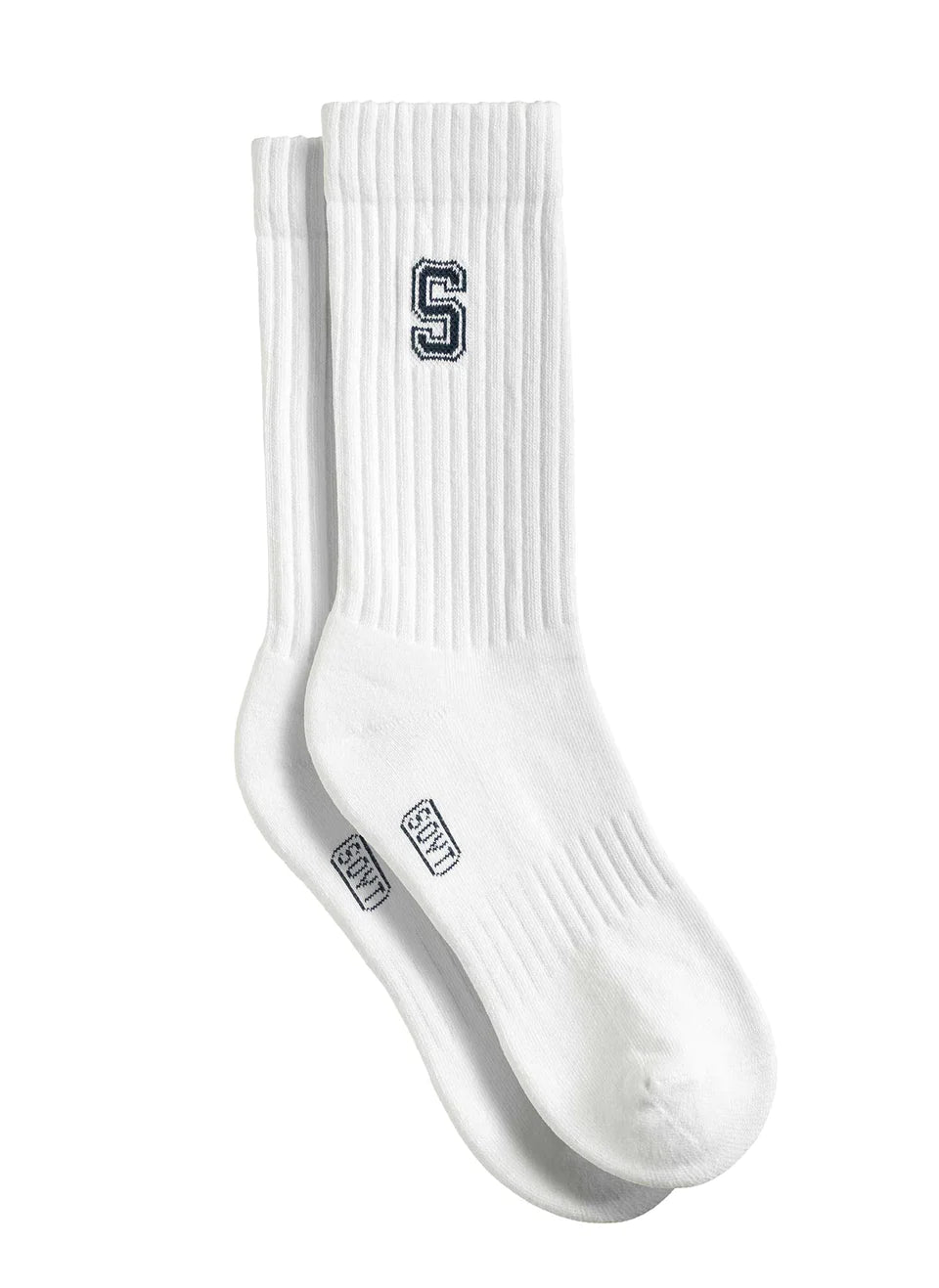 College Socks- white-blue