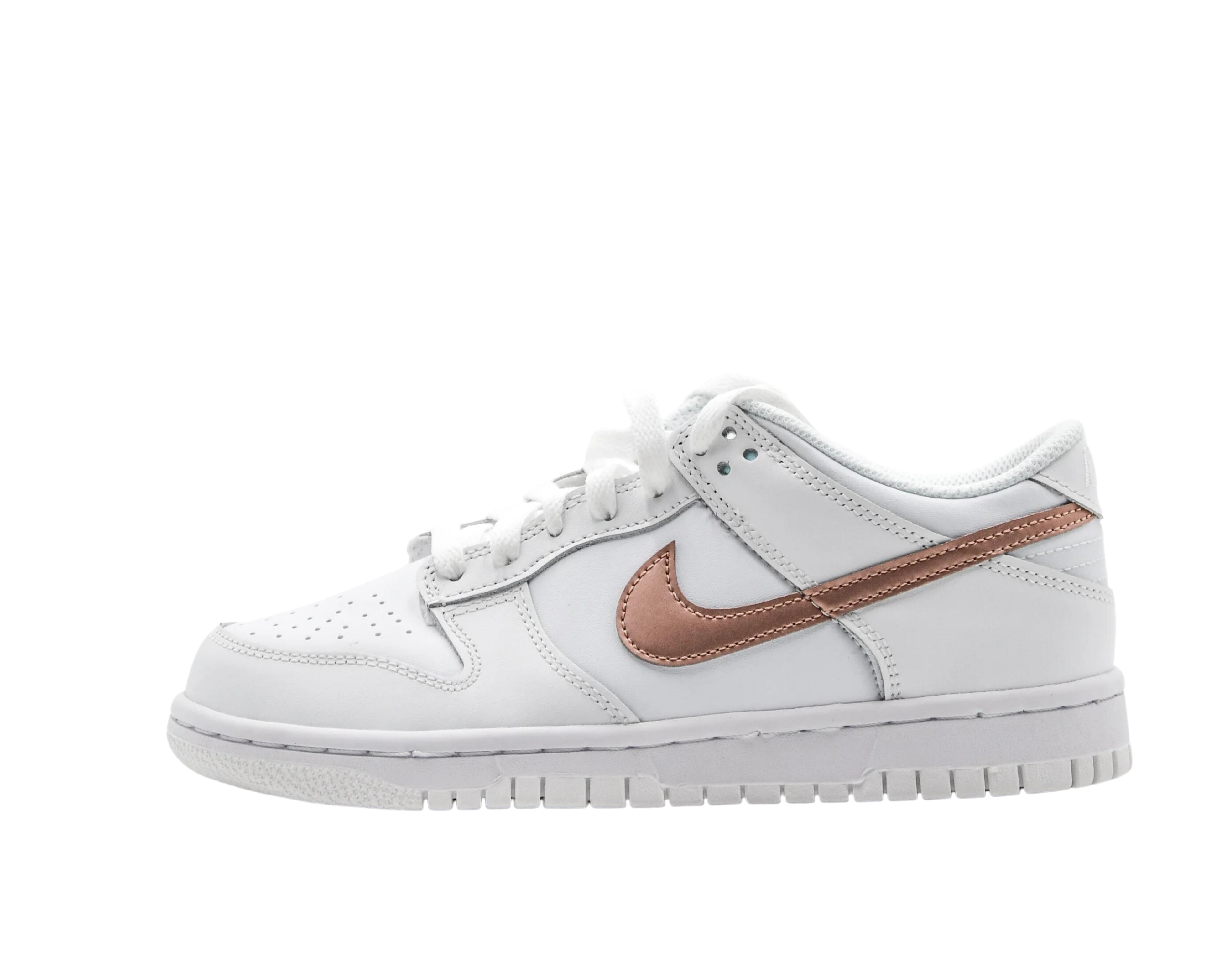 Nike Dunk Low White Metallic Red Bronze GS