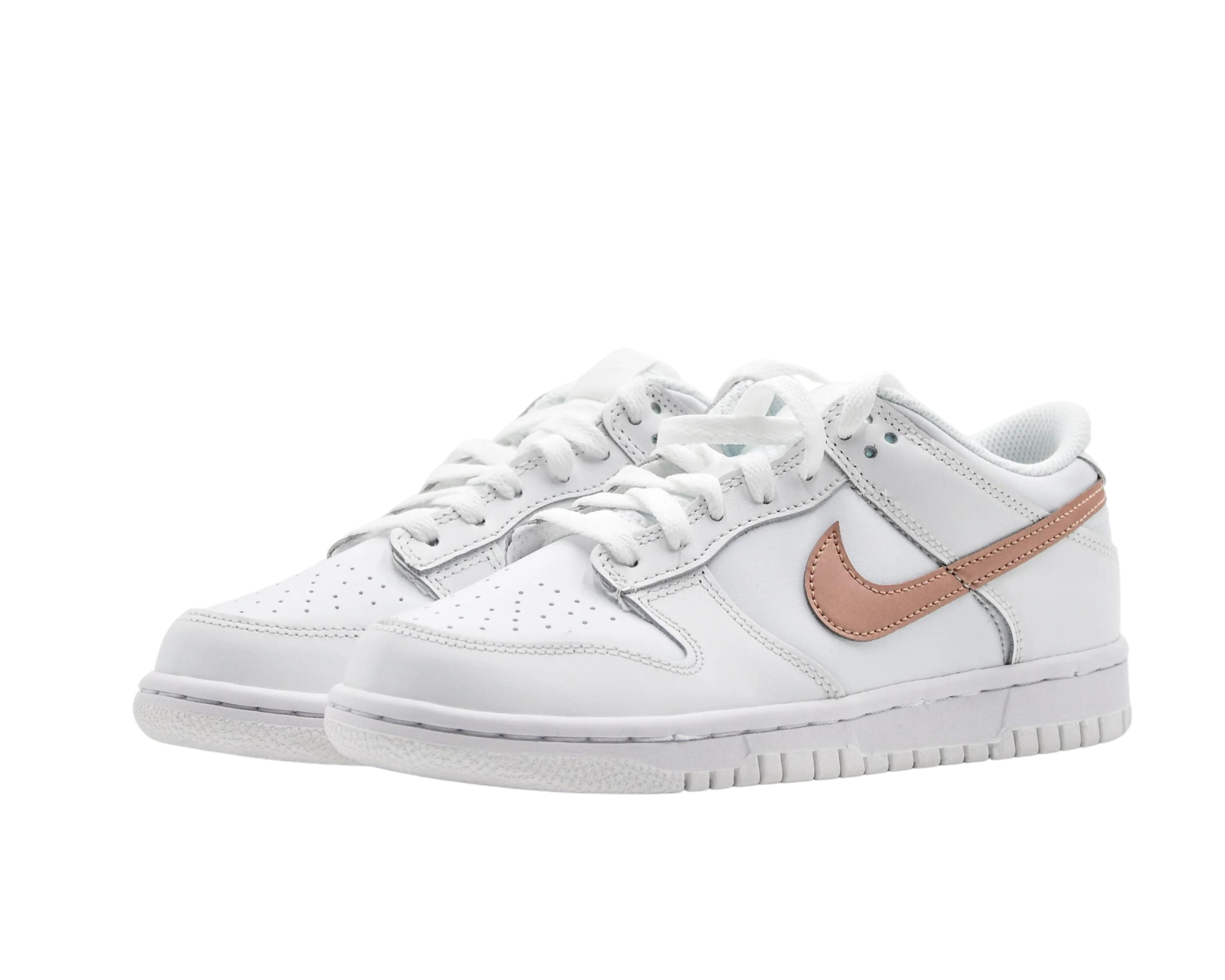 Nike Dunk Low White Metallic Red Bronze GS