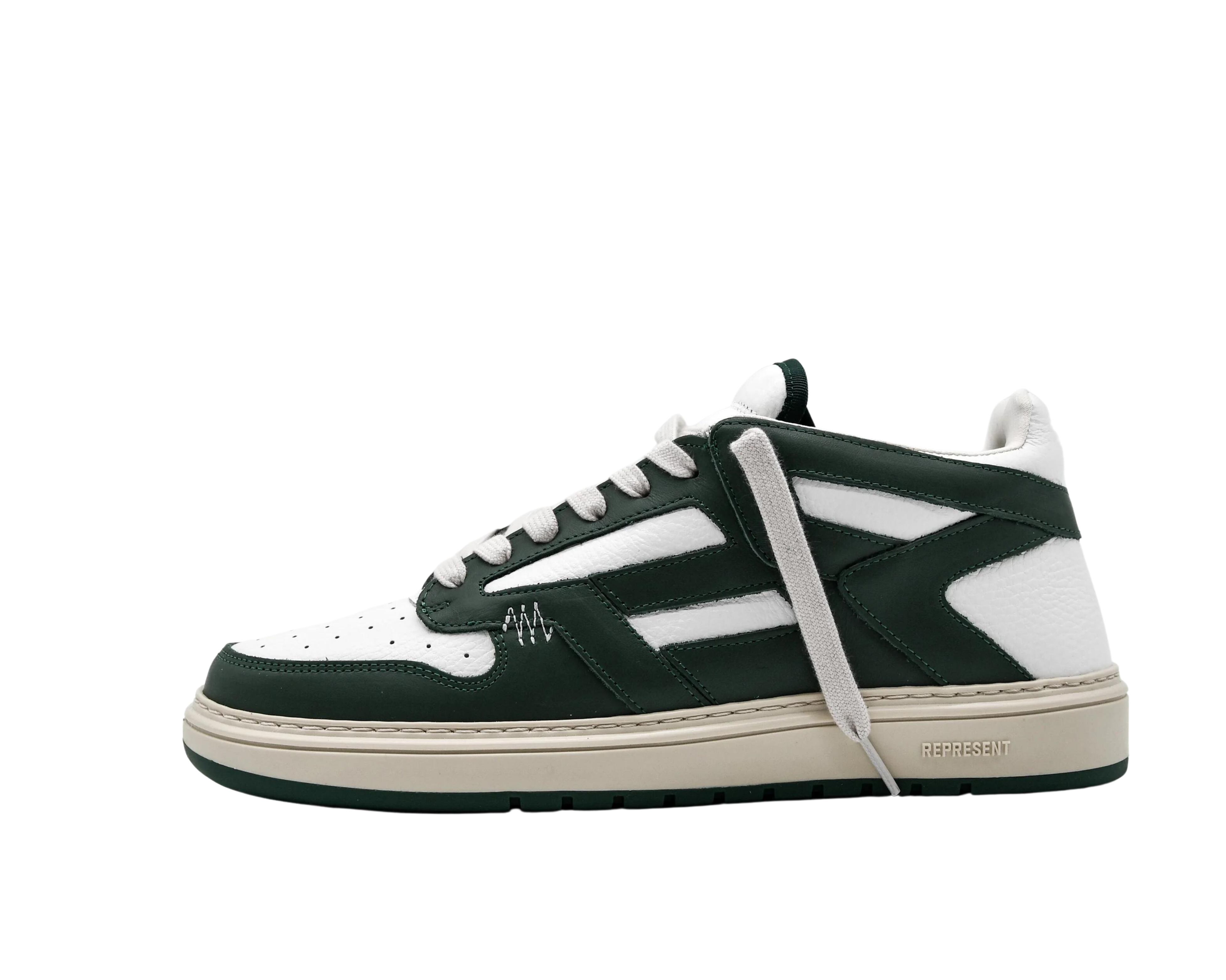 Represent Reptor Low – Racing Green Flat White