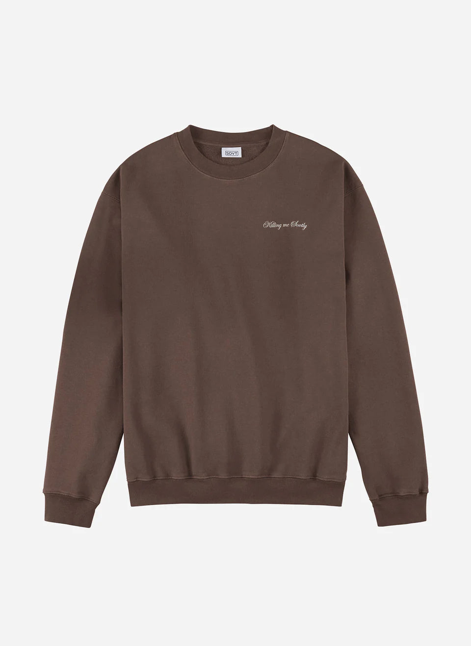 KMS Script Loose Crewneck -brown