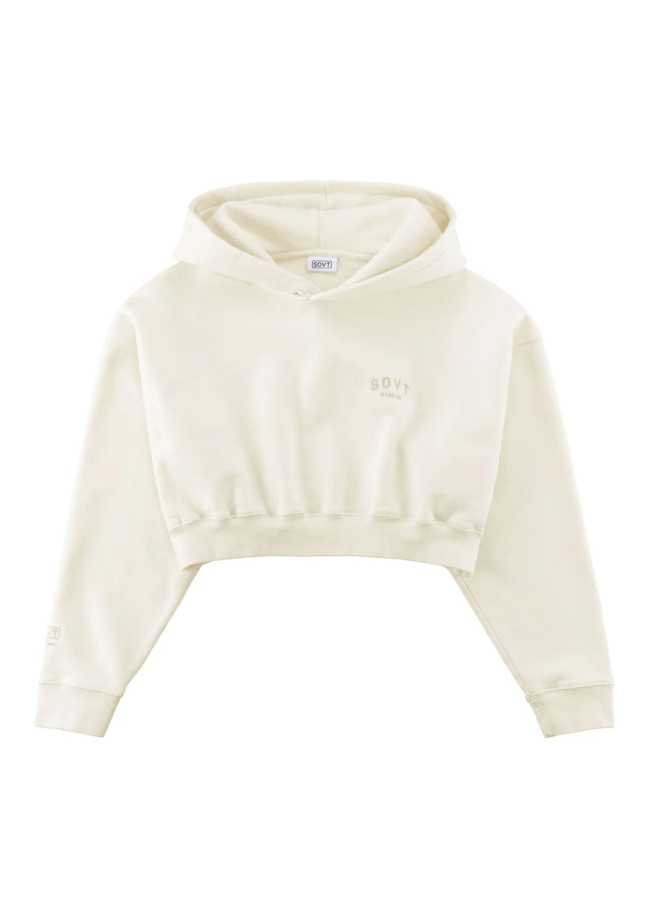 Mary Braun cropped Hoodie -whisper-white