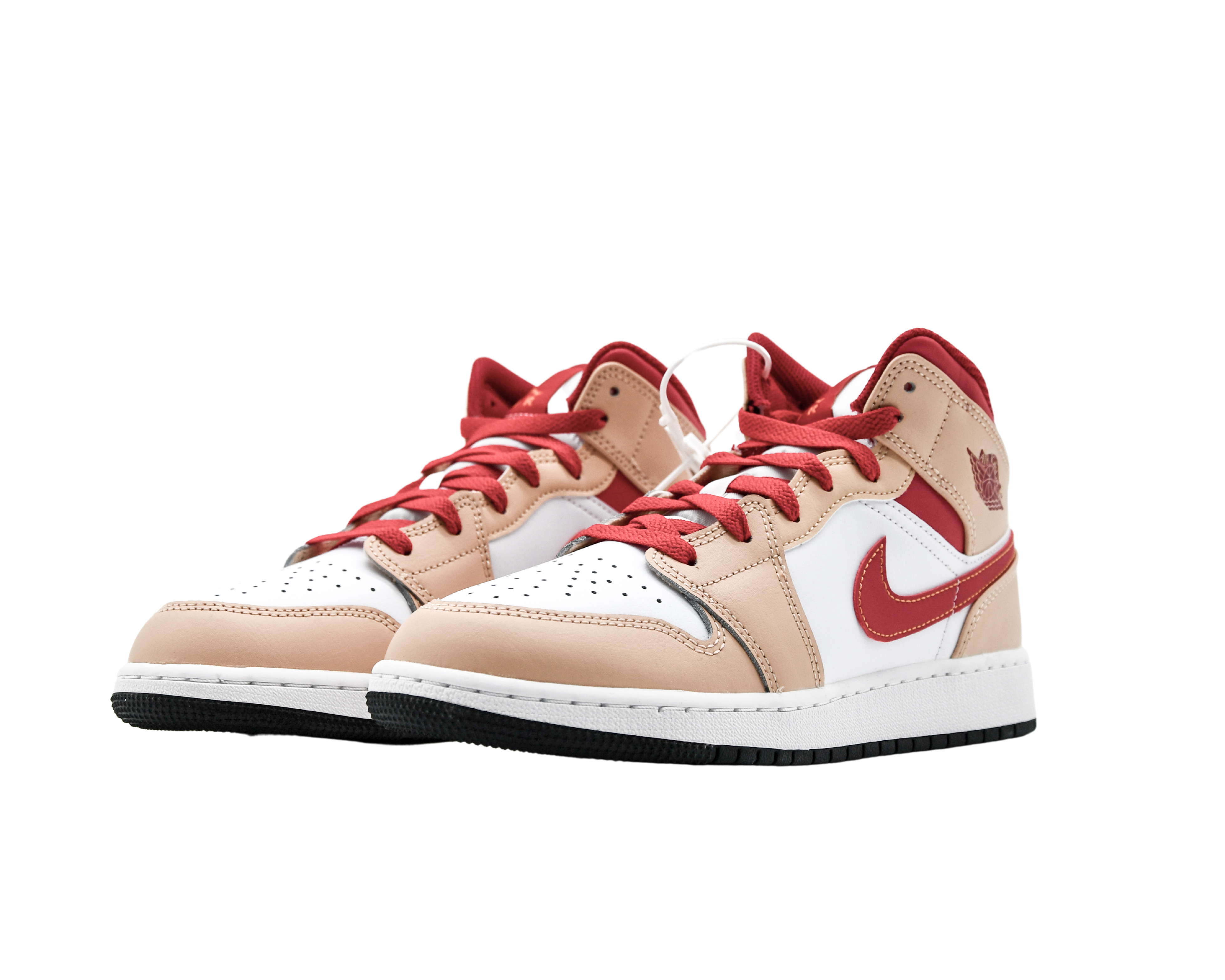 Air Jordan 1 Mid Light Cardinal Curry (GS)